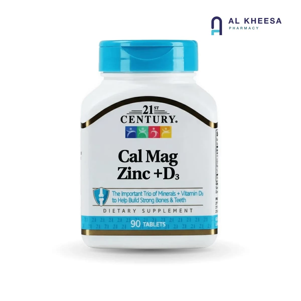 21 Century Calcium, Magnesium & Zinc – 90 Tablets